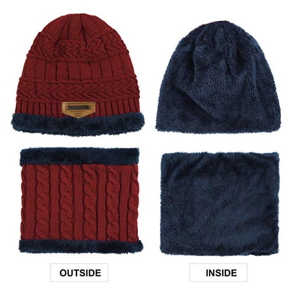 ✨✨BRAND NEW Winter Knit Skull Cap Beanie Hat with Neck Gaiter - Picture 5 of 6